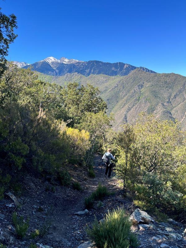 La descente et le Canigou